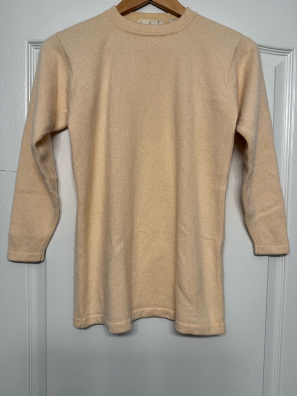 TSE Cashmere Sweater Small Oatmeal Crewneck Soft Quiet Luxury Minimalist